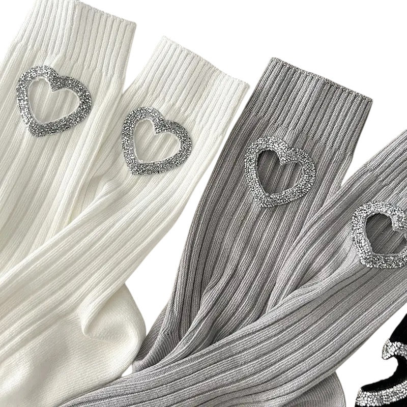 Cut Out Heart Socks