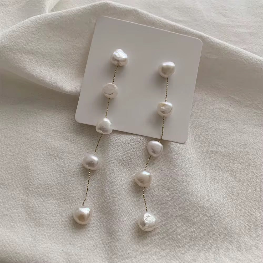 Pearl Tassel Earrings