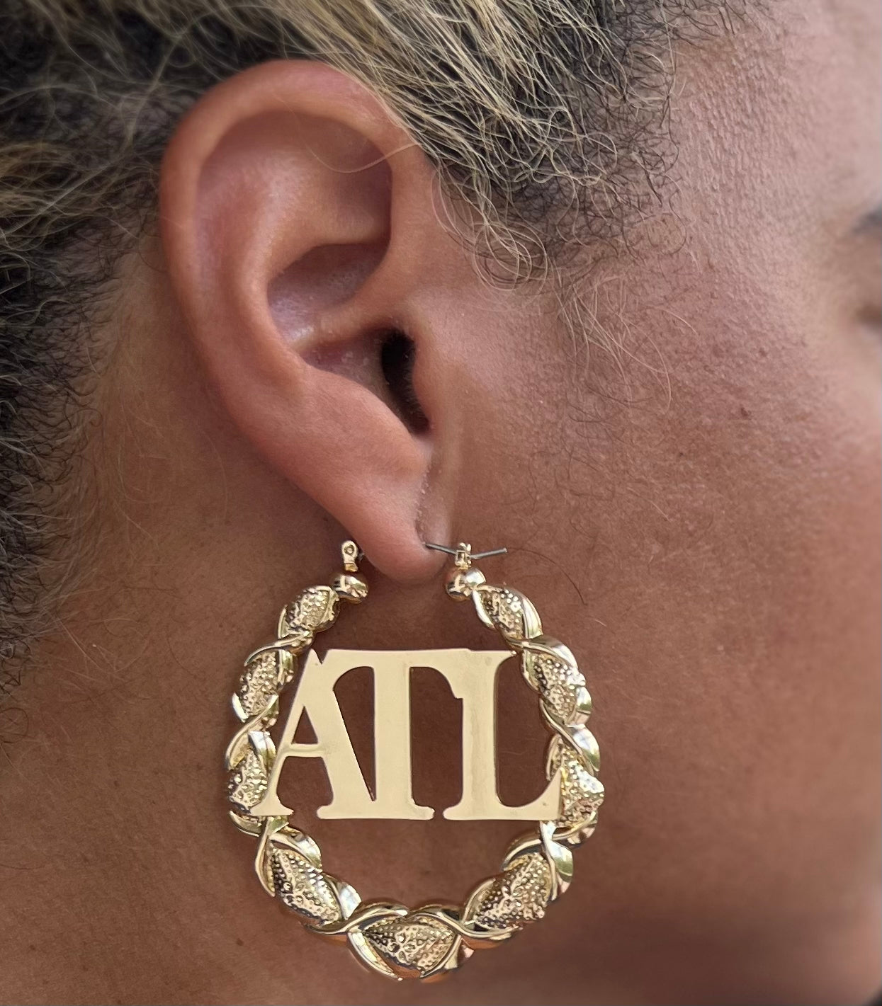 ATL Gold DoorKnocker Hoops