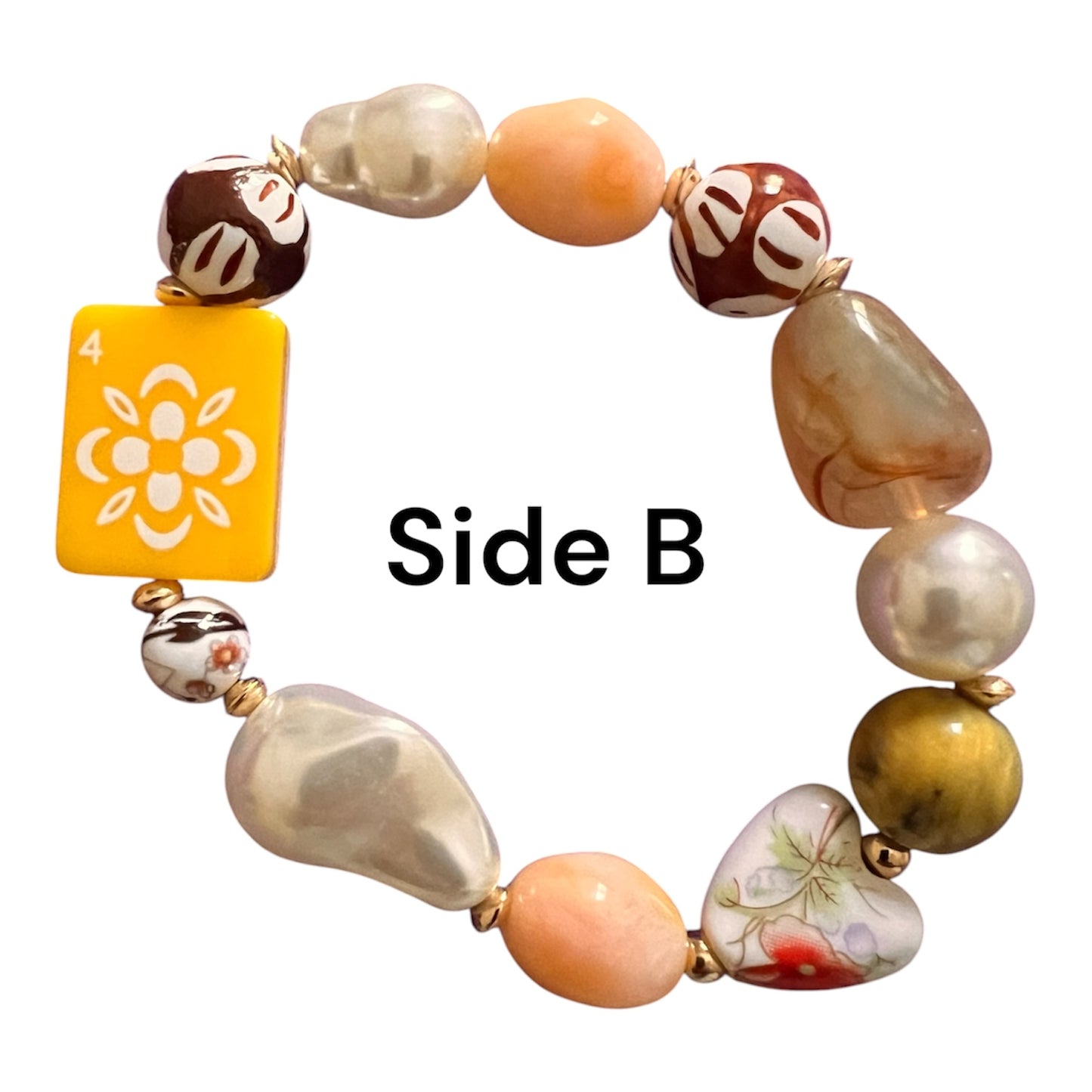 Mahjong Flower Tile Bracelet