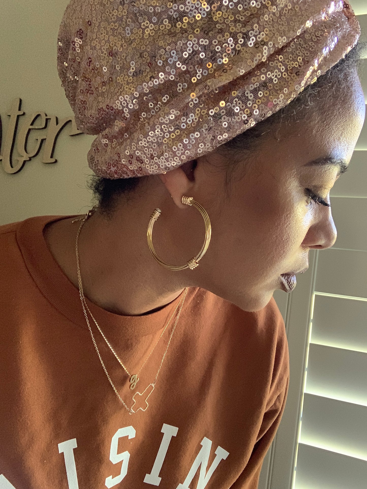 Twisted Wire and Crystal Hoop Earrings