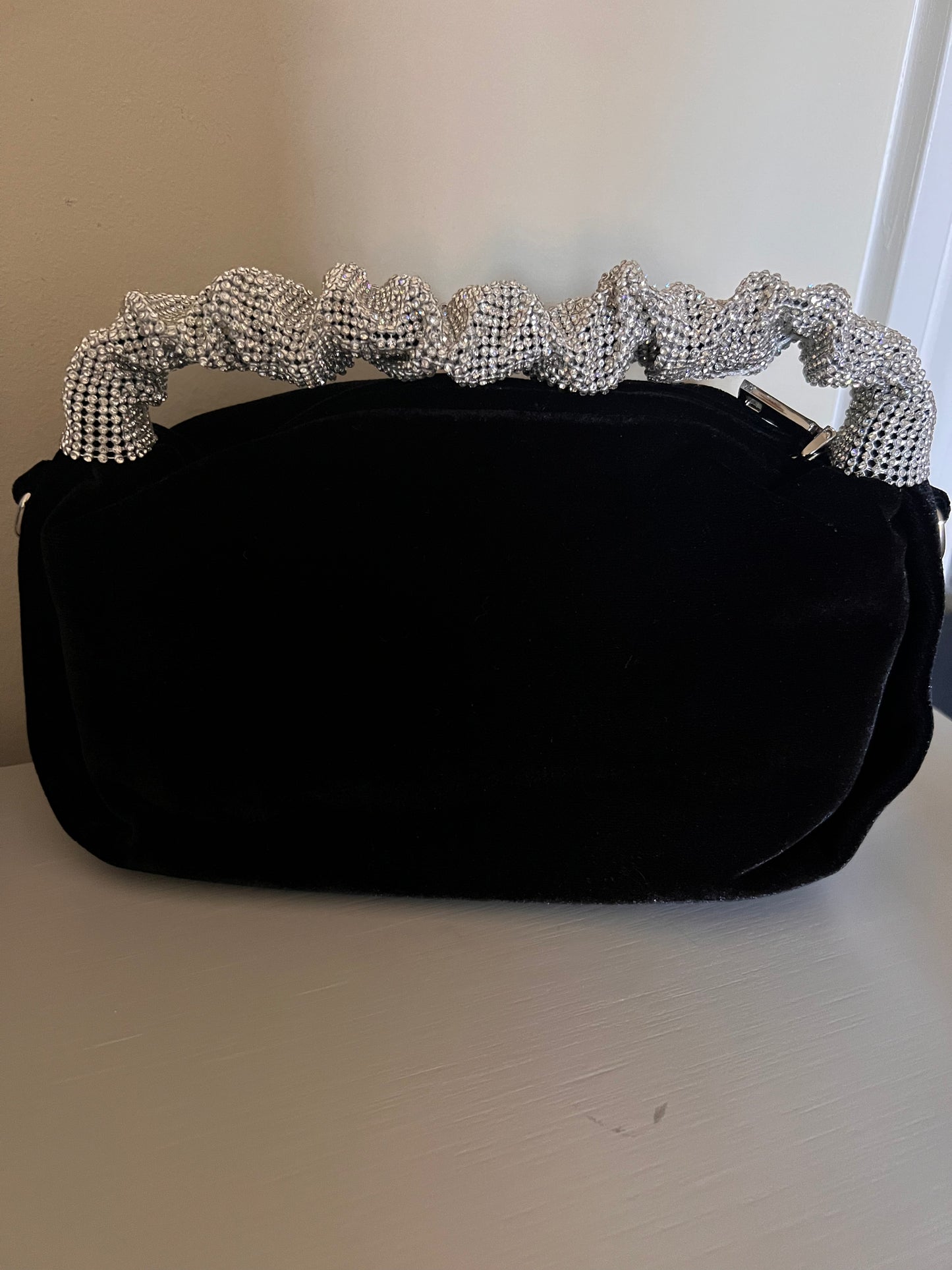 Crystal & Velvet Hobo Bag