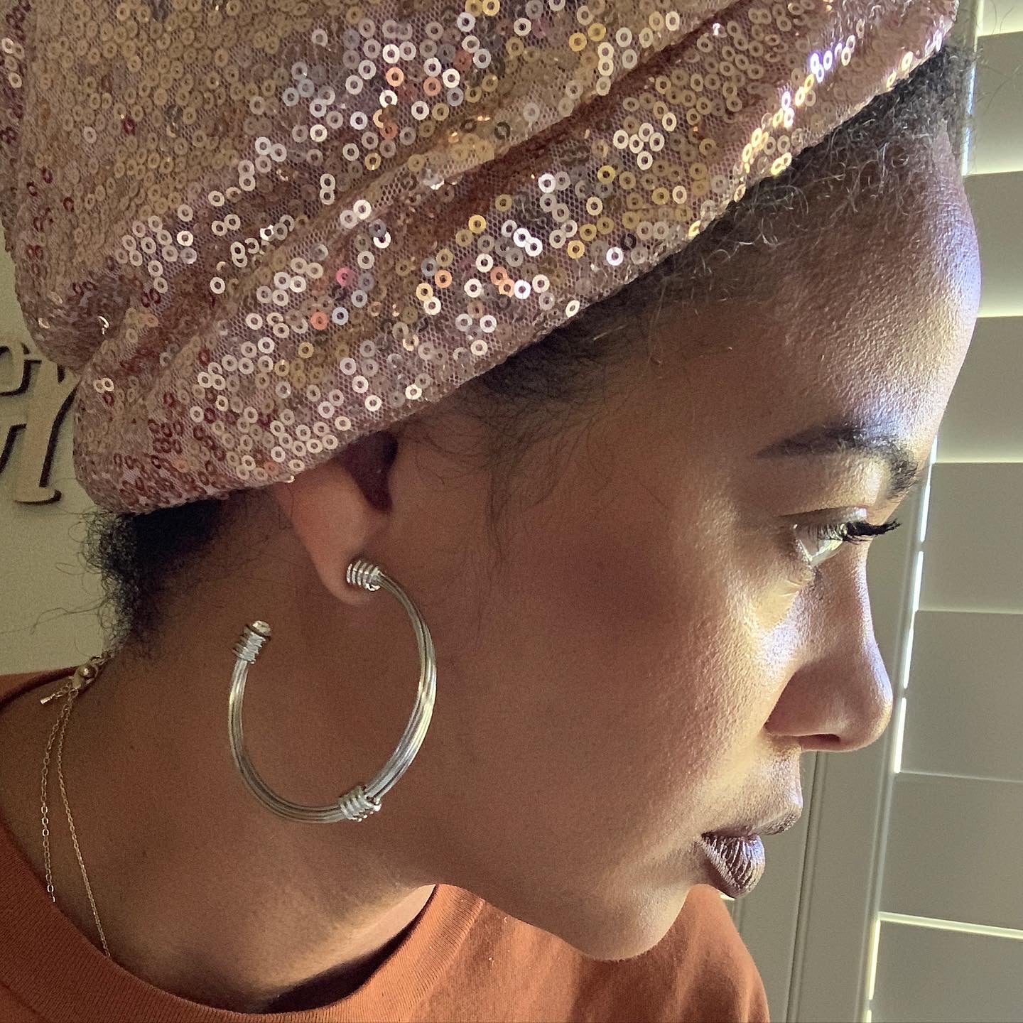 Twisted Wire and Crystal Hoop Earrings
