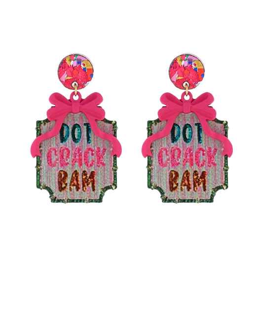 Dot Crack Bam Ribbon Earrings