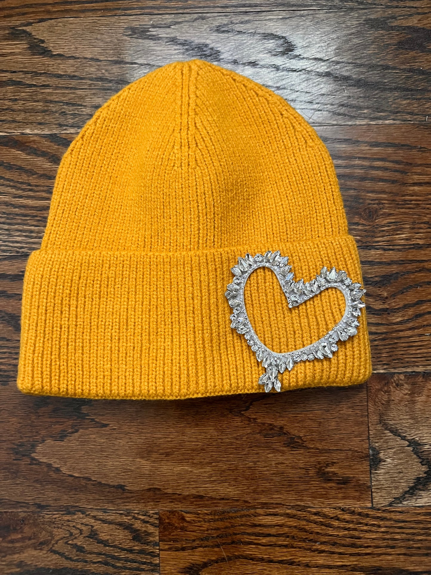 Diamond Heart Knit Hat