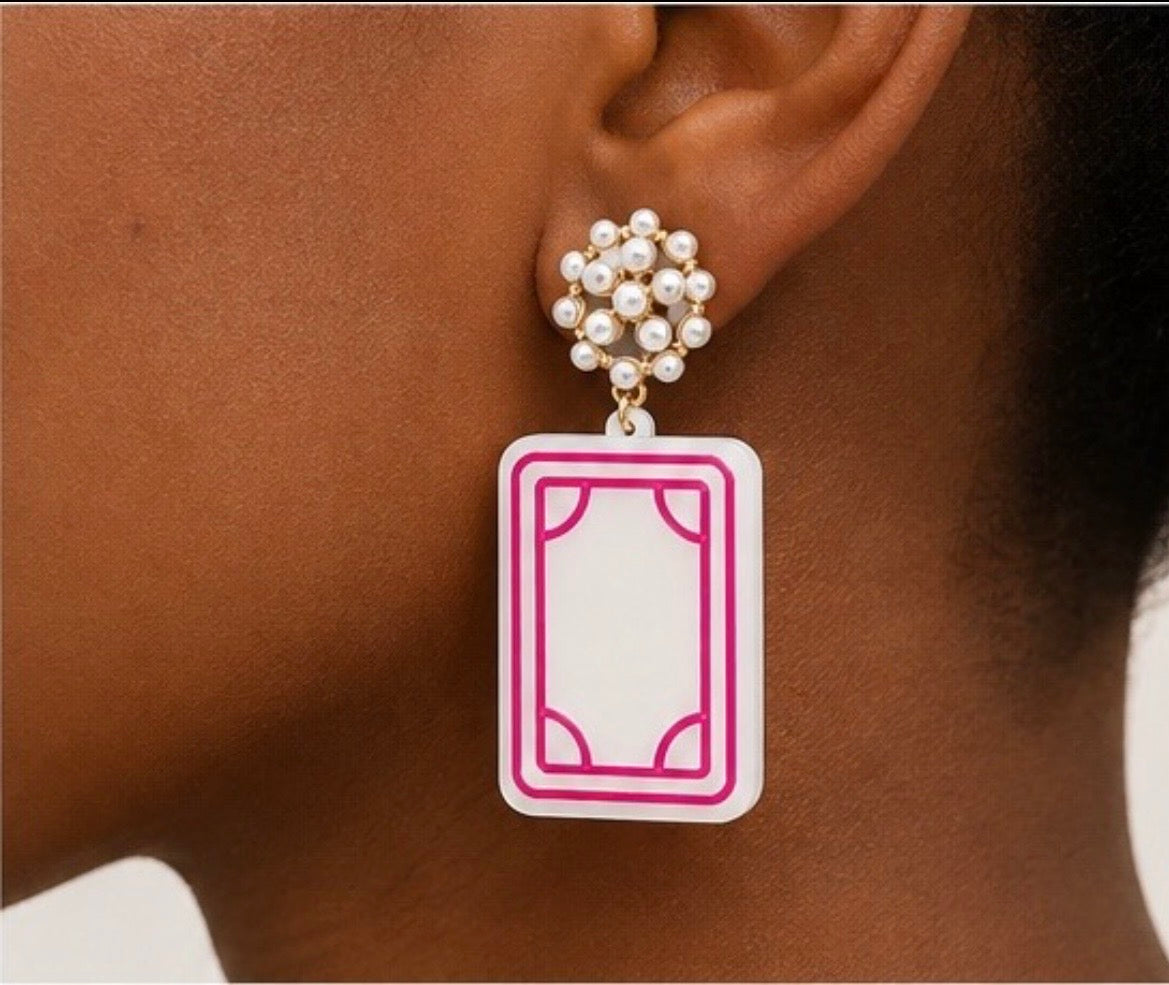 Mahjong Soap Earrings