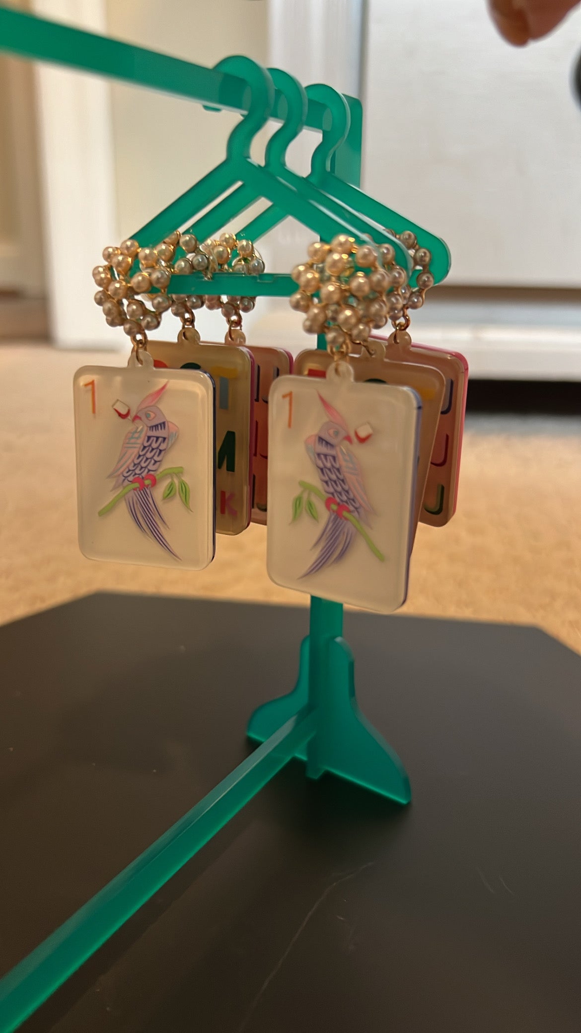 Bird Bam Mahjong Earrings-Pre Order Ships Oct 1