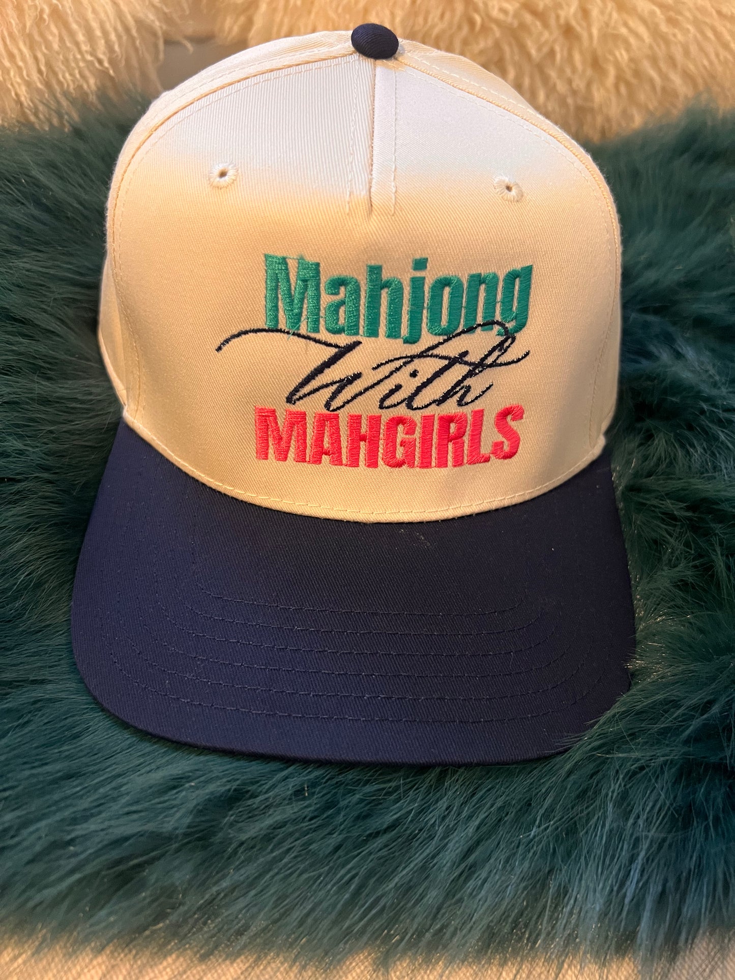 Mahjong with Mahgirls Fitted Cap