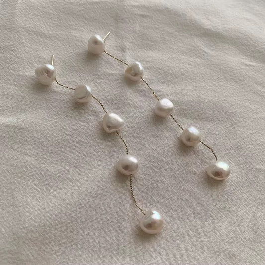 Pearl Tassel Earrings