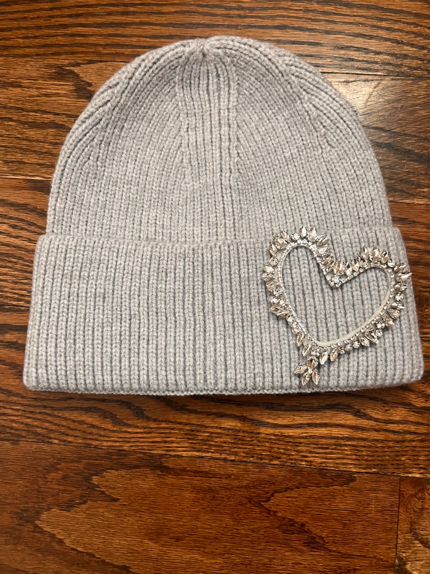 Diamond Heart Knit Hat