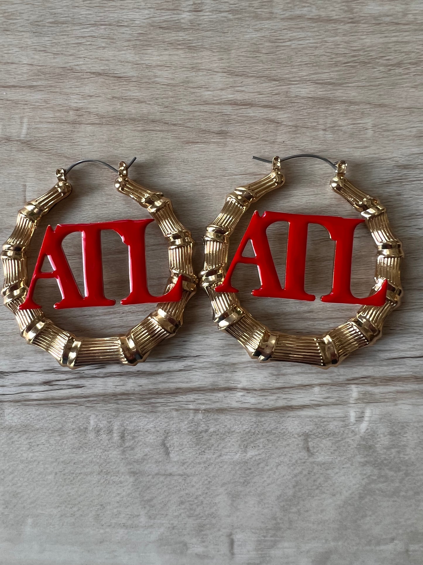 ATL Red Bamboo Hoops