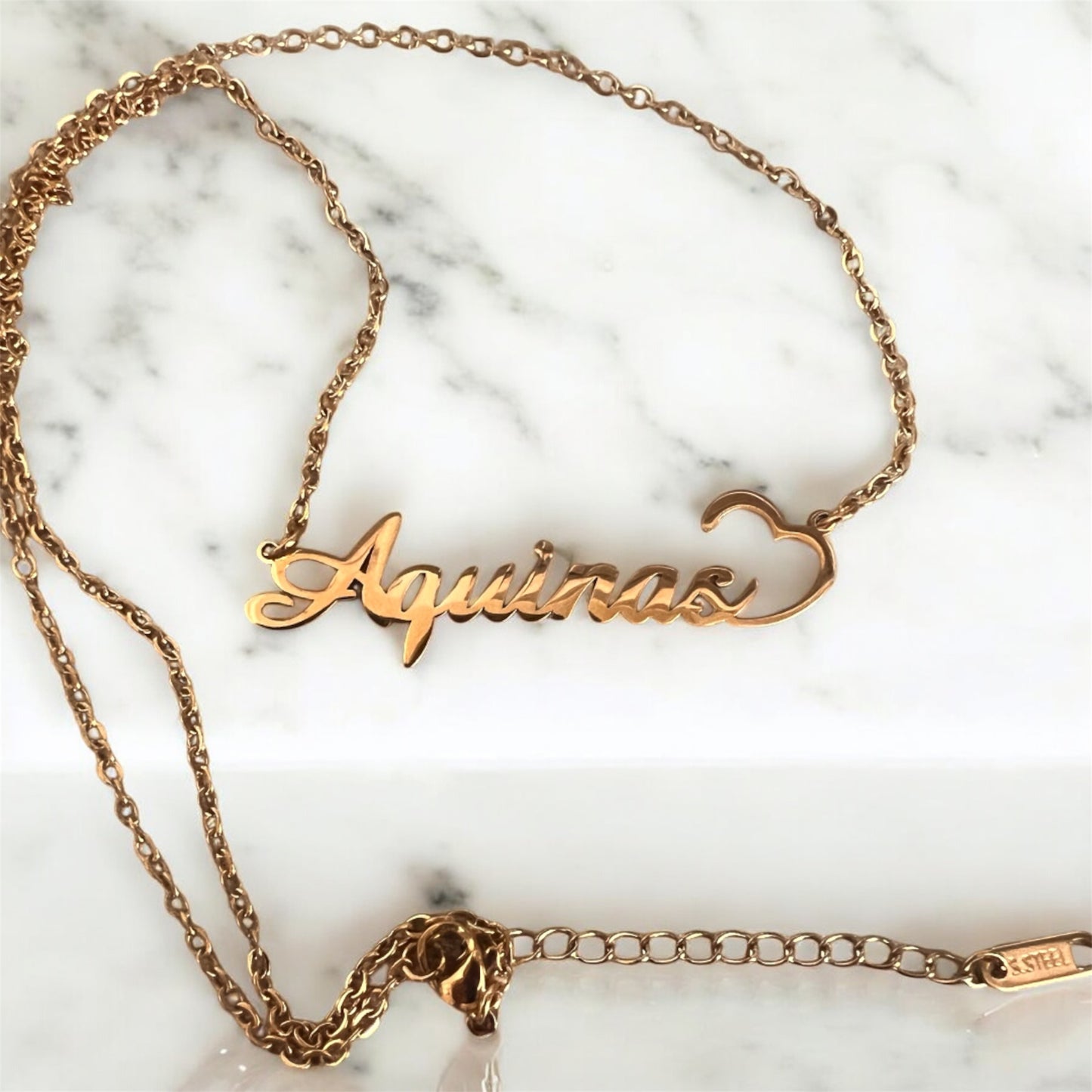 Open Heart Name Necklace