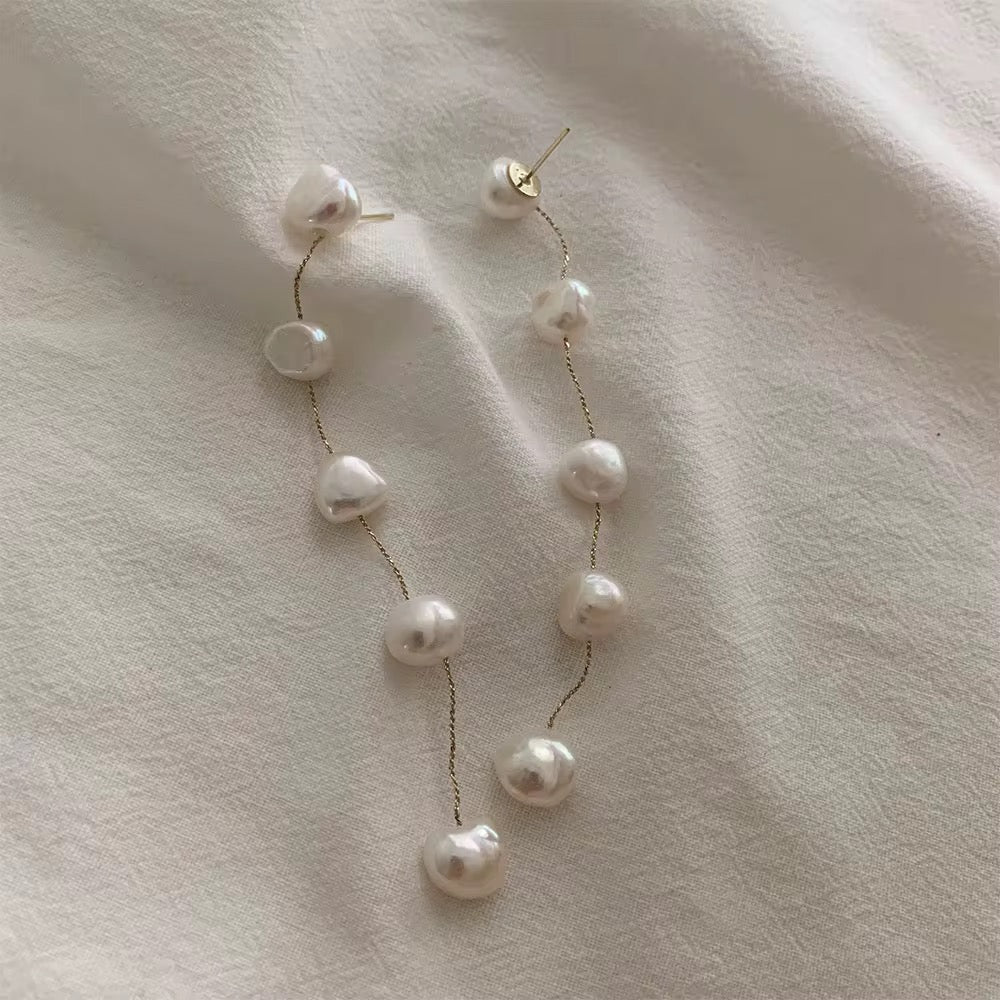 Pearl Tassel Earrings