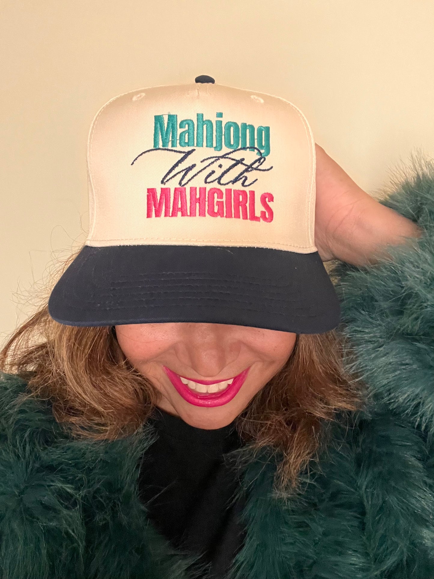 Mahjong with Mahgirls Fitted Cap