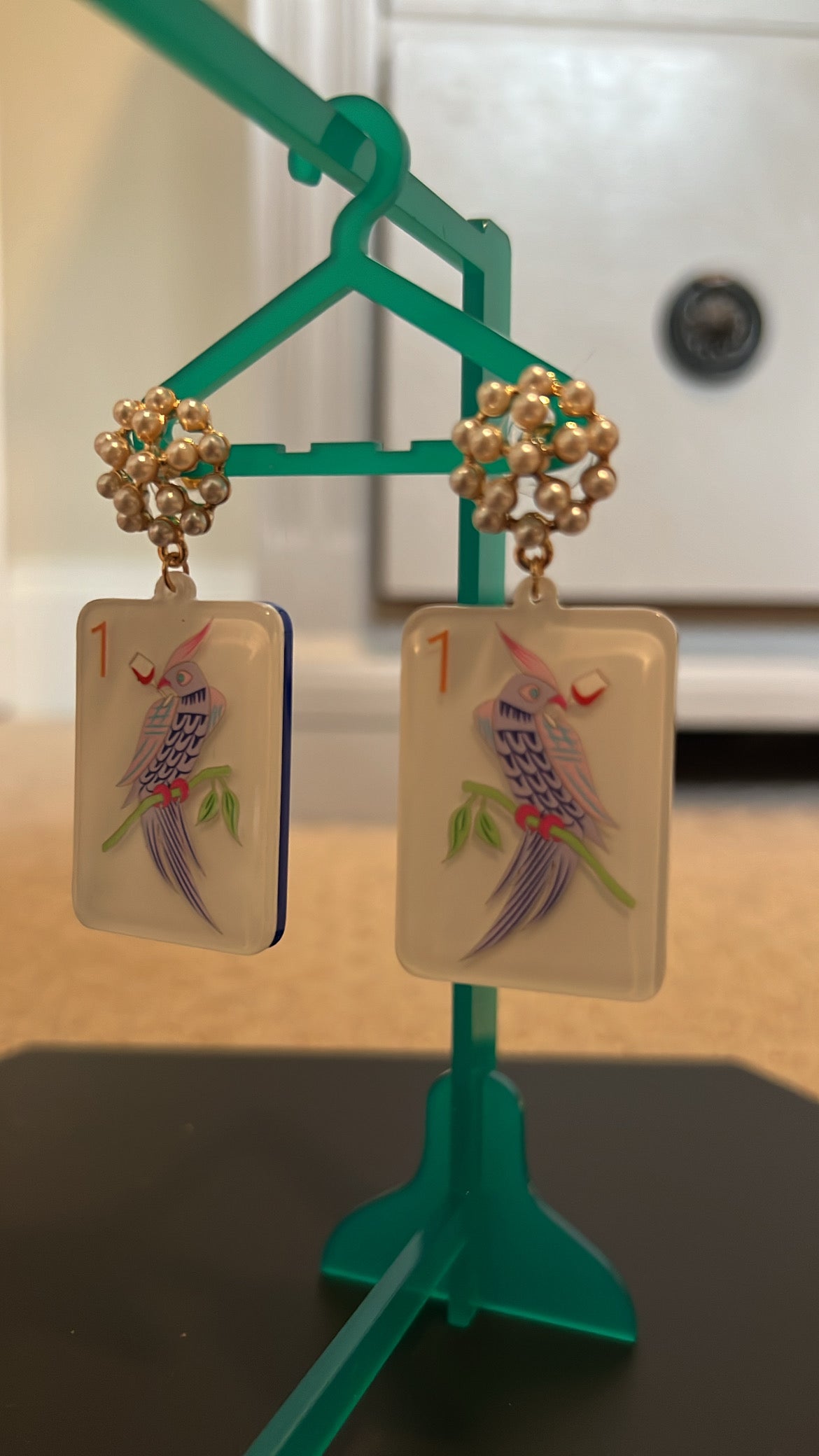 Bird Bam Mahjong Earrings-Pre Order Ships Oct 1