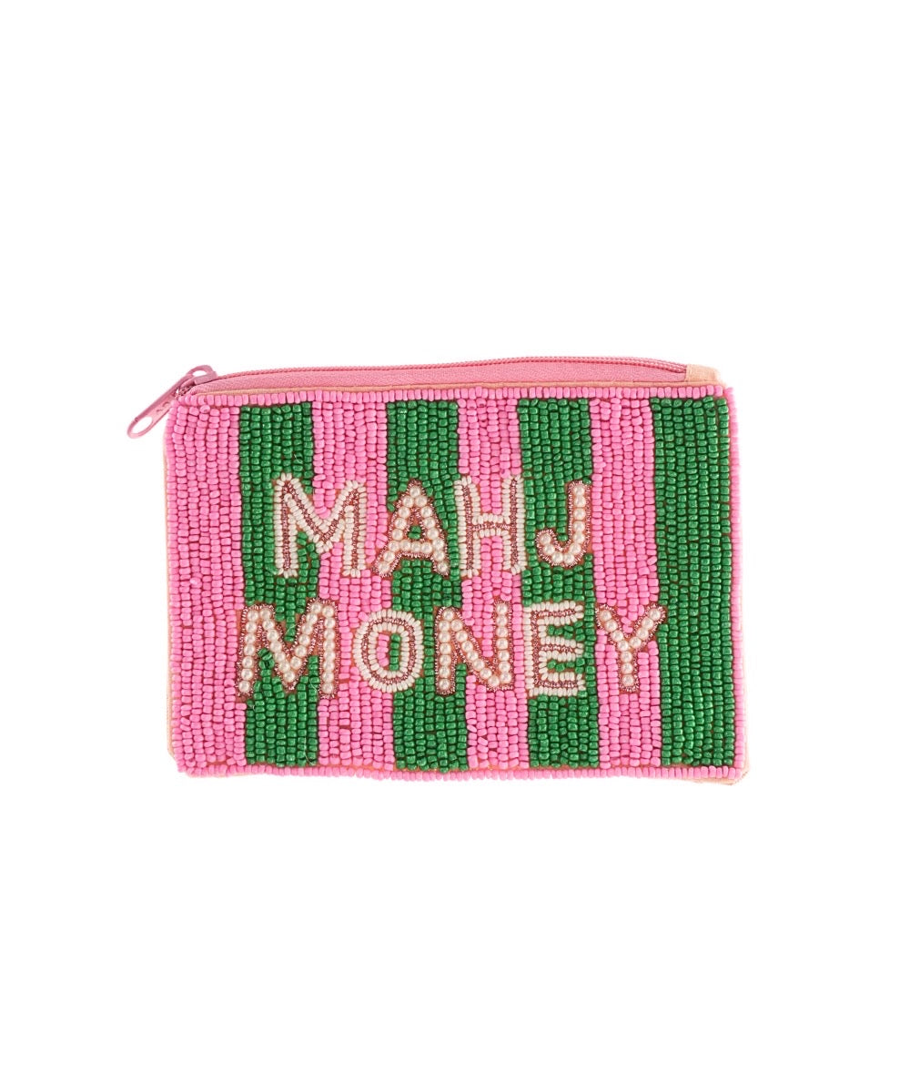 Mahj Money Beaded Coin Pouch
