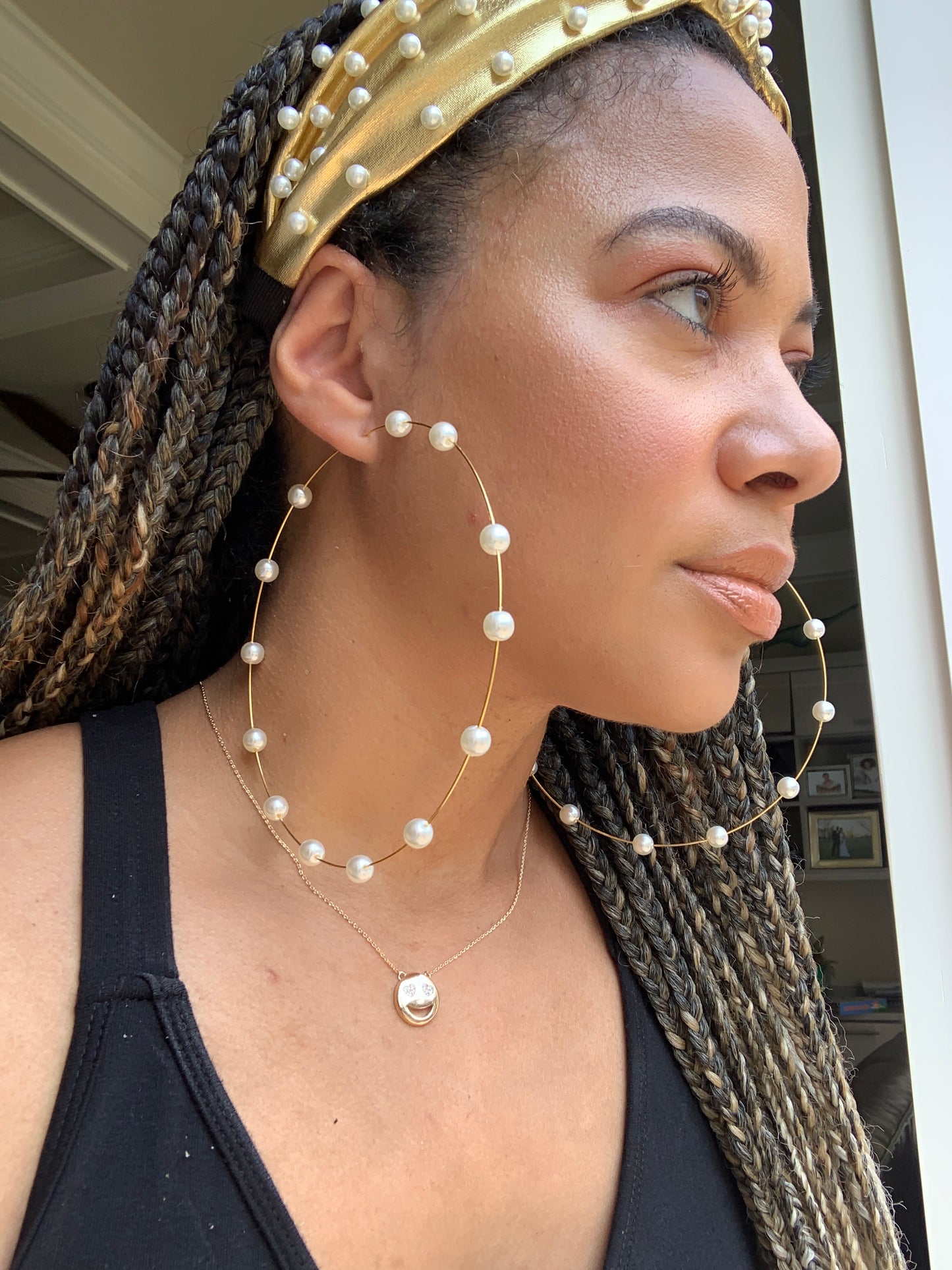 Super Size Pearl Hoops