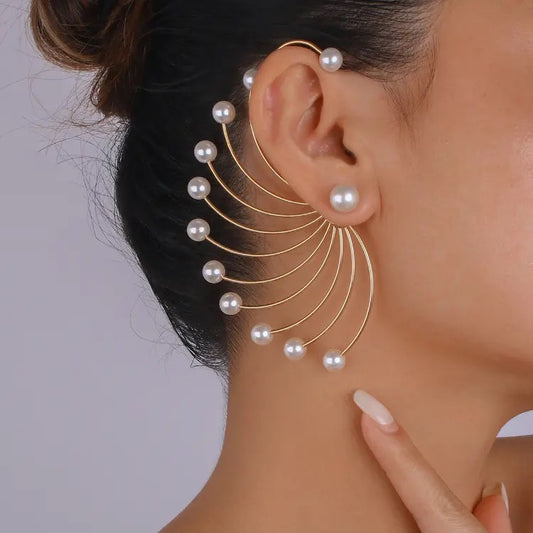 Pearl Fan Earring Cuff