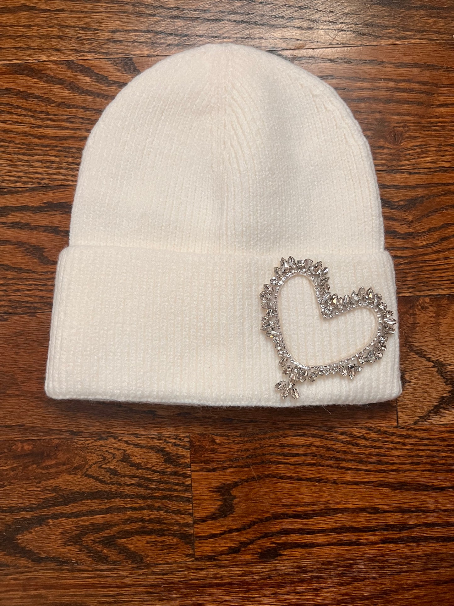 Diamond Heart Knit Hat