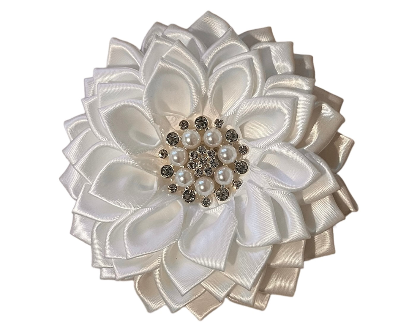 Protocol White Floral Brooch