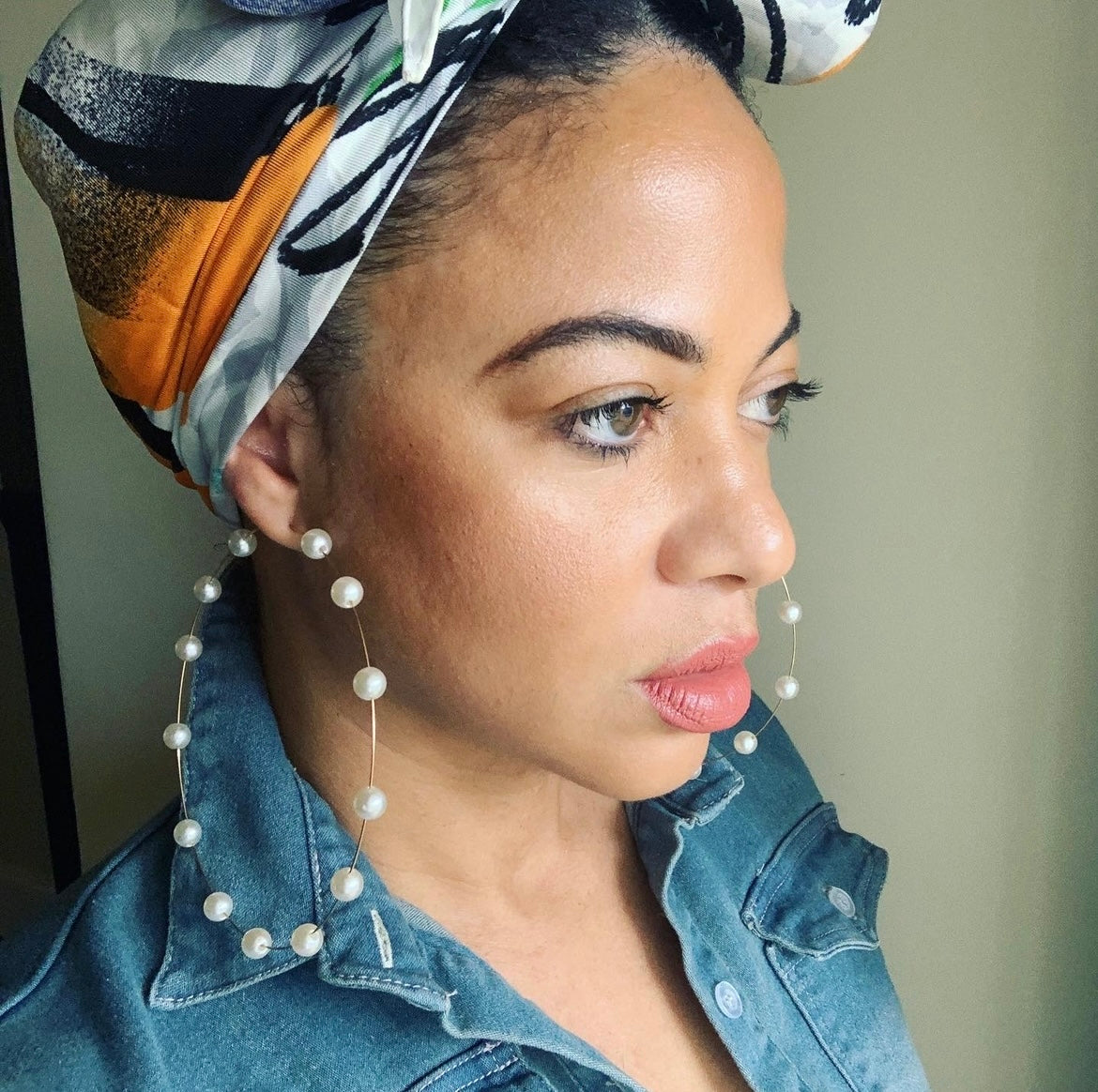 Super Size Pearl Hoops