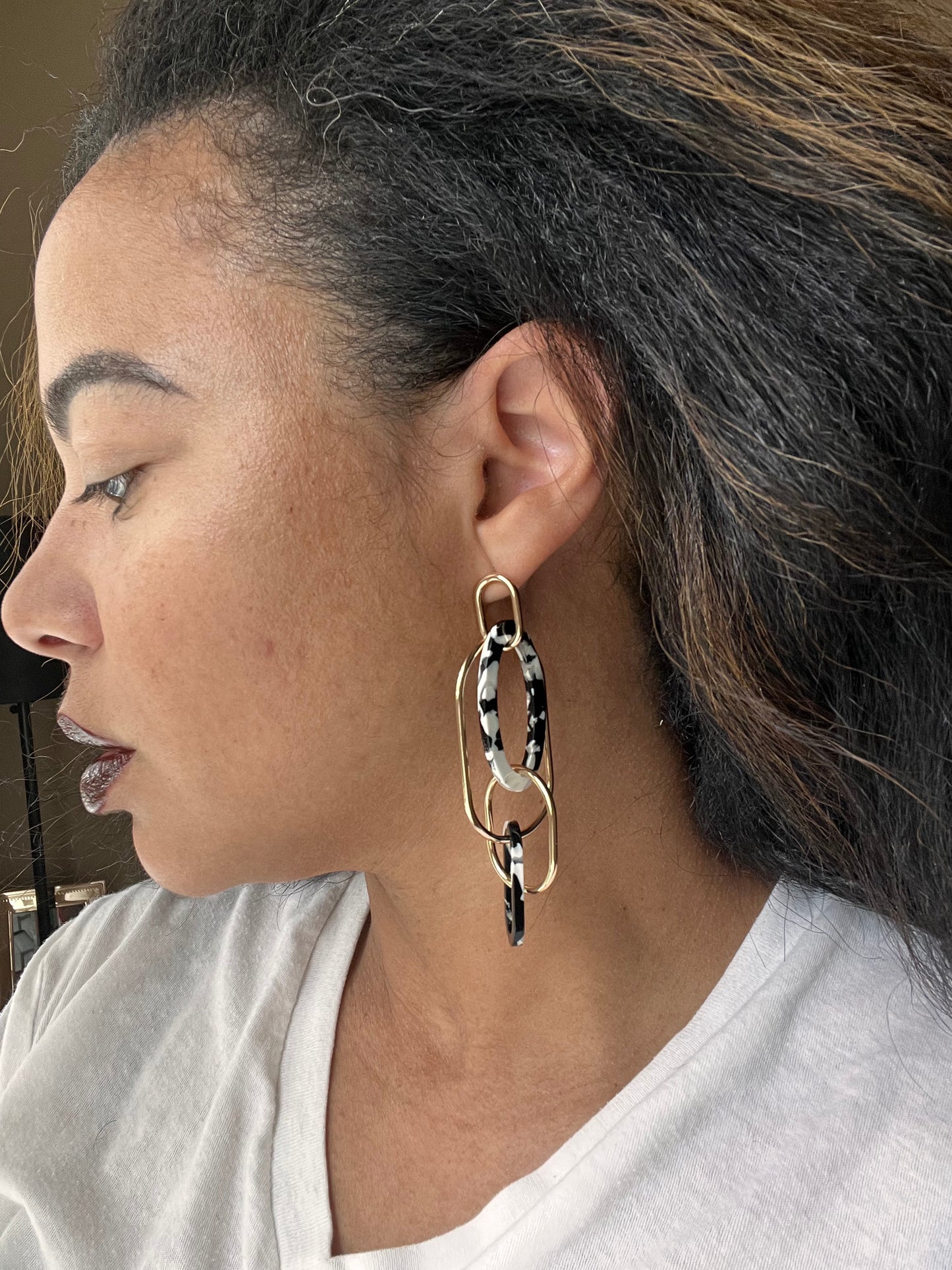 Mix Size Link Earrings