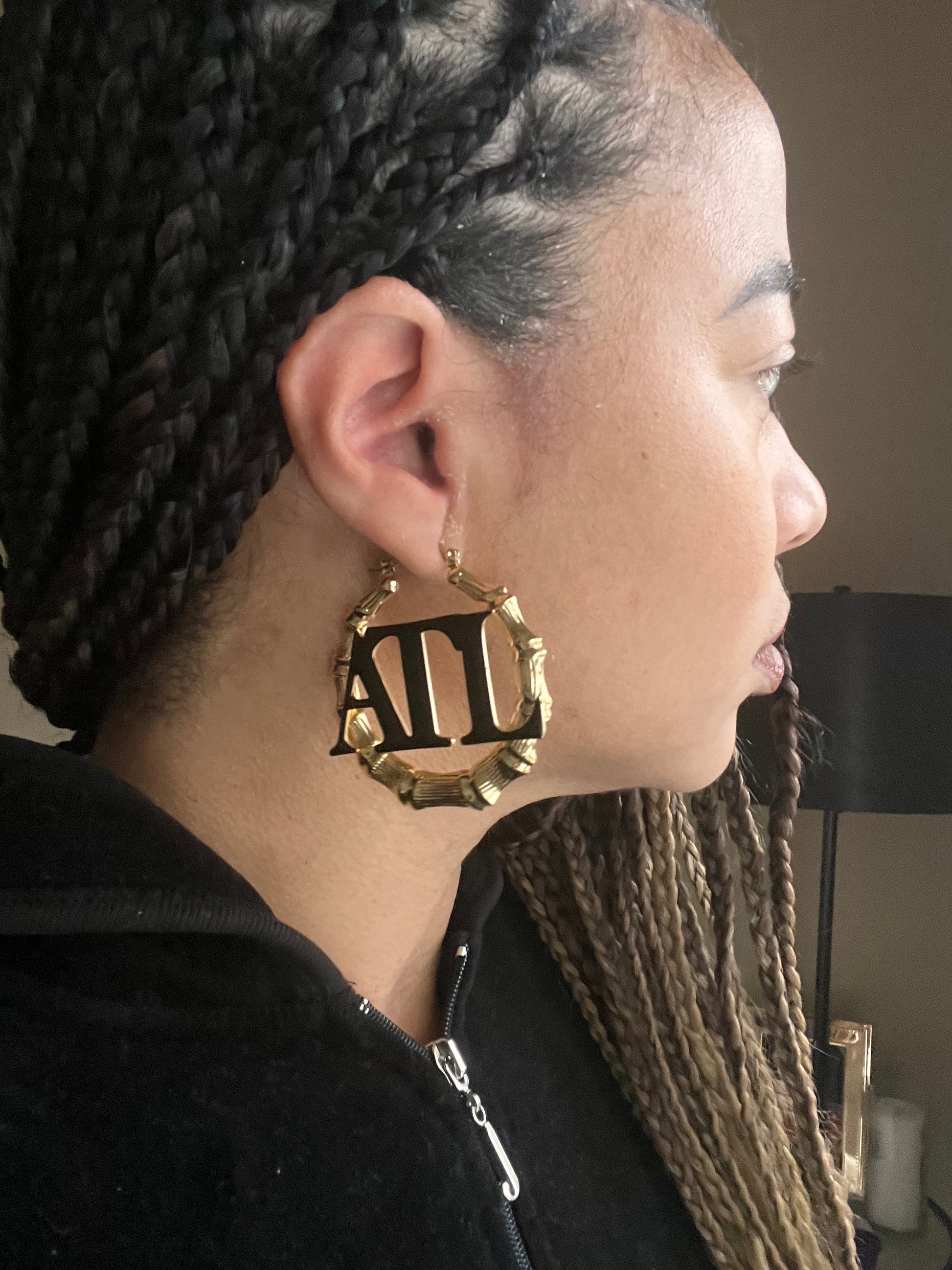 ATL Black Bamboo Hoops Atl Bamboo Hoops