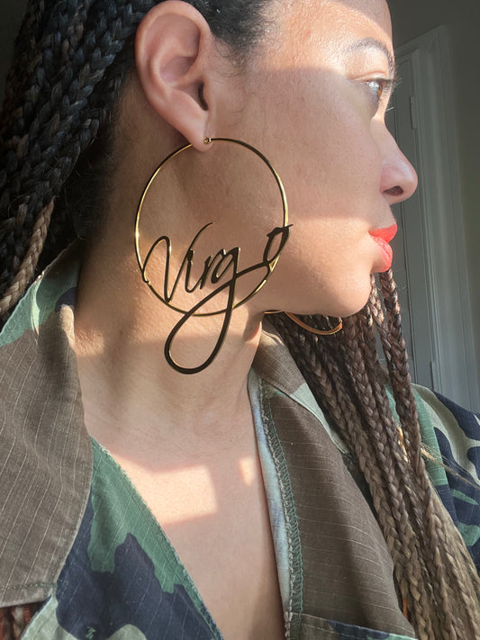 Zodiac Hoop Earrings