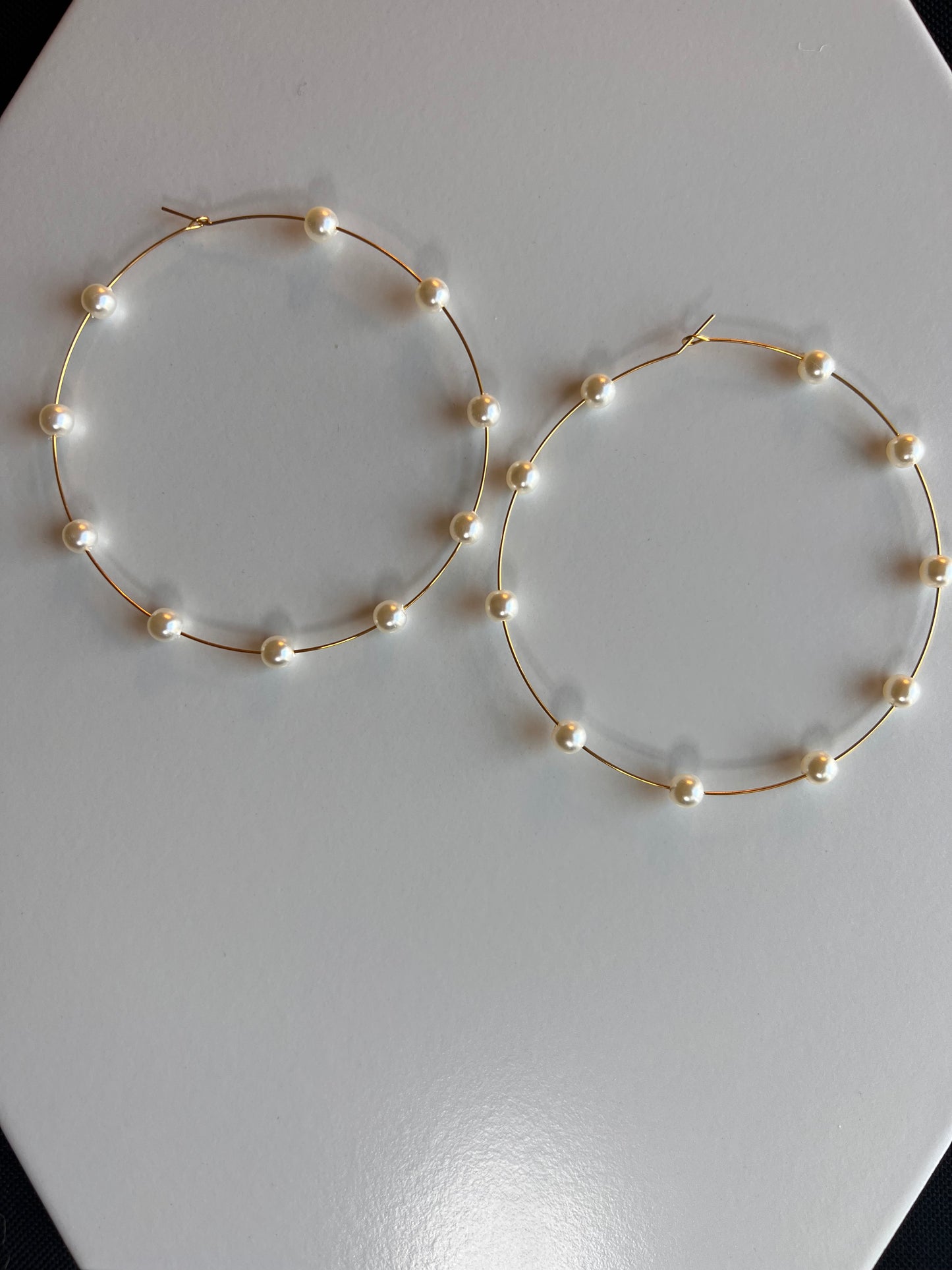 Super Size Pearl Hoops