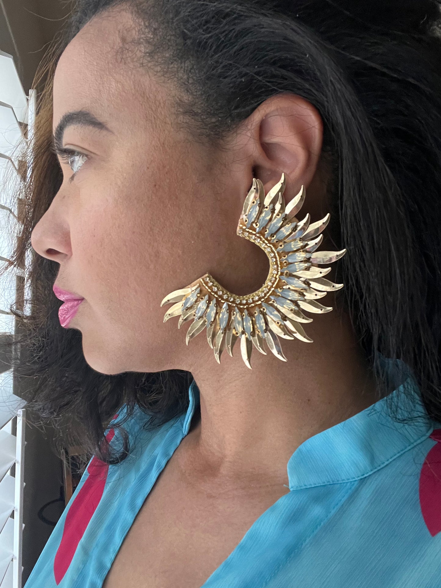 Fiery Winged Earrings